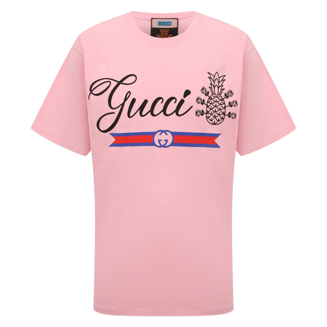 Gucci Mens 616036 XJD21 5904 T-Shirt Pink