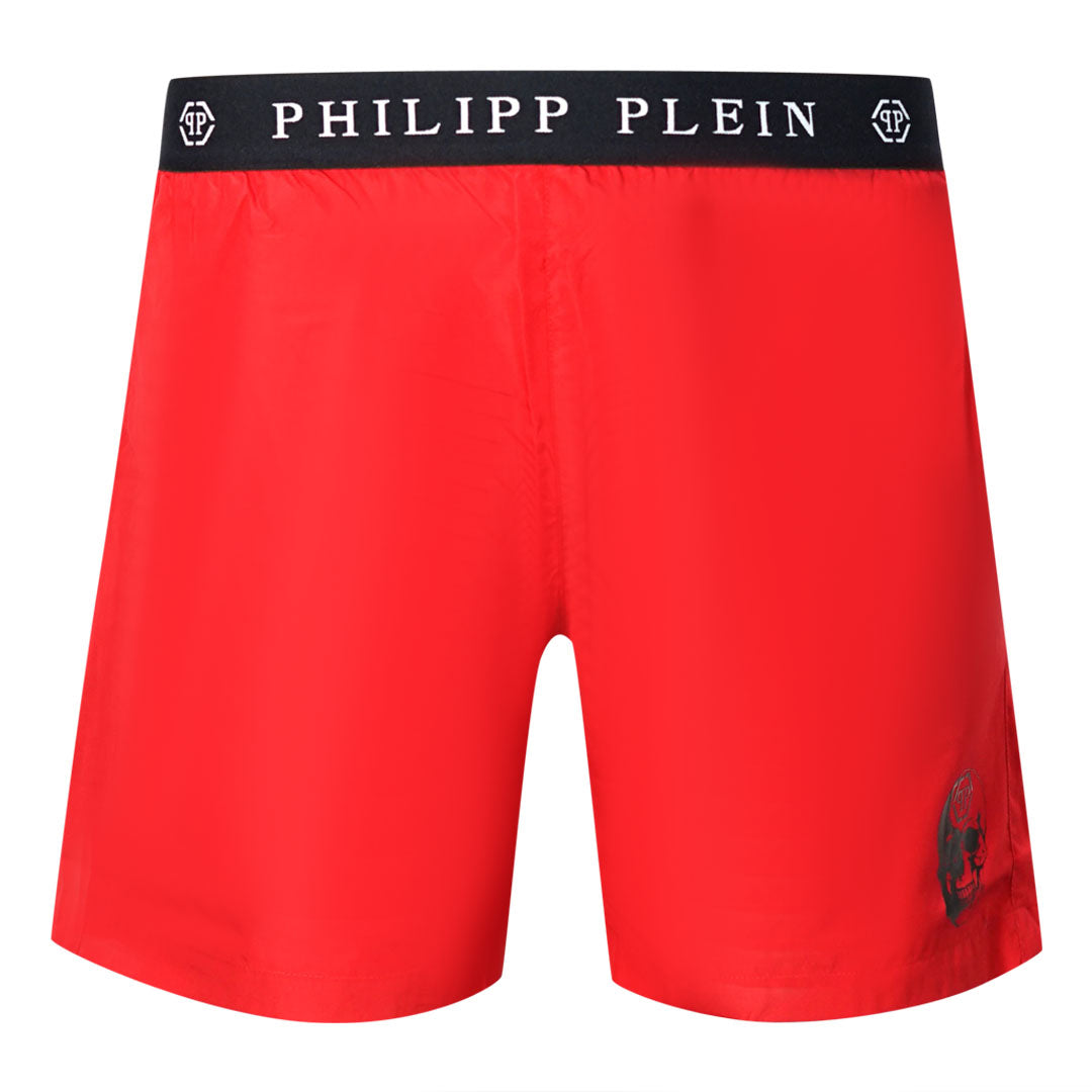 Philipp Plein Mens Cupp14M01 52 Swim Shorts Red Style Centre Wholesale