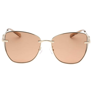 Michael Kors Light Brown Lens Shiny Light Gold Sunglasses