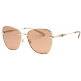 Michael Kors Light Brown Lens Shiny Light Gold Sunglasses