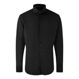 Aquascutum Plain Long Sleeve Black Shirt