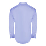 Aquascutum Plain Branded Logo Long Sleeve Blue Shirt