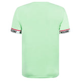 Moschino Taped Sleeve Logo Green T-Shirt L