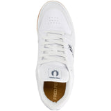 Fred Perry B300 Textured Leather White Trainers