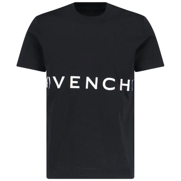 Givenchy Embroidered Logo Oversized Black T-Shirt XS