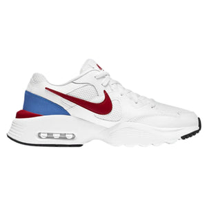 Nike Air Max Fusion Red Swoosh White Trainers UK 7.5