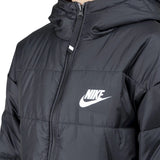 Nike Large Swoosh Logo Black Puffer Jacket L