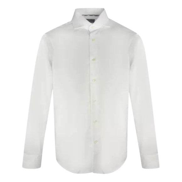 Aquascutum Plain Long Sleeved White Shirt XS