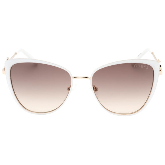 Guess White Outlined Frame Rose Gold Sunglasses One Size