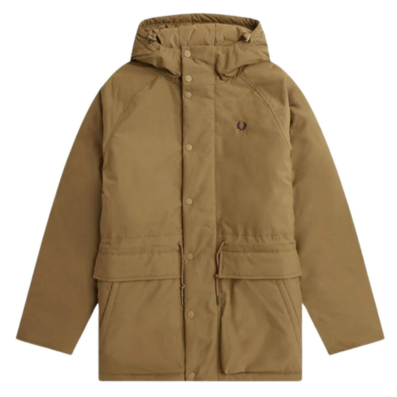 Fred Perry Padded Zip Through Shaded Stone Jacket