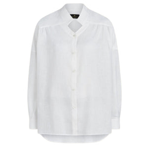 Belstaff White Maeve Linen Shirt S