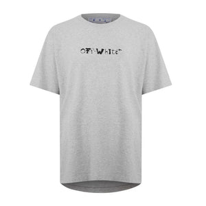 Off-White Faces Over Logo Over Skate Fit Grey T-Shirt S