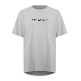 Off-White Faces Over Logo Over Skate Fit Grey T-Shirt S