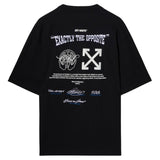 Off-White Exactly The Opposite Logo Oversized Fit Black T-Shirt S