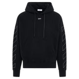 Off-White Off Stitch Diag Design Skate Fit Black Hoodie S