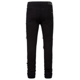 Amiri Leather Thrasher Black OD Jeans W30 / 32L