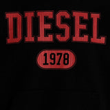 Diesel Varsity Logo Black Hoodie S