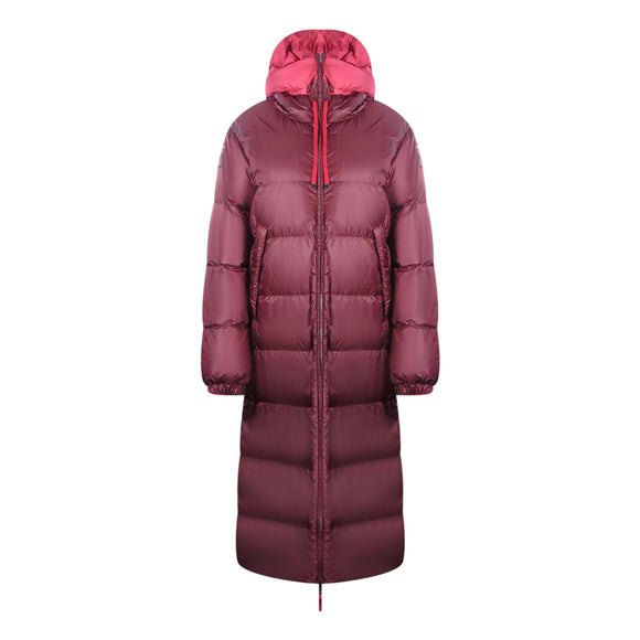 Parajumpers Sleeping Bag Reversible Red Long Hooded Down Jacket S