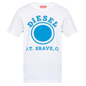 Diesel Dot Logo White T-Shirt S