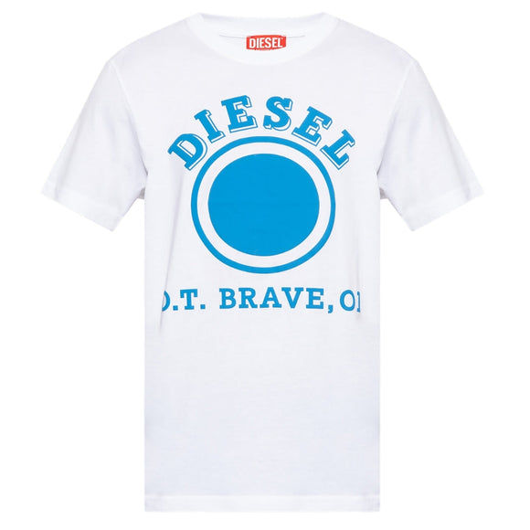 Diesel Dot Logo White T-Shirt S