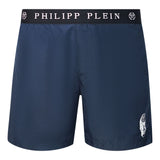 Philipp Plein Mens Cupp14M01 85 Swim Shorts Navy