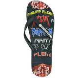 Philipp Plein Mens Imps902 99 Flip Flops Black