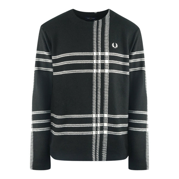 Fred Perry Mens K4545 102 Sweatshirt Black Style Centre Wholesale