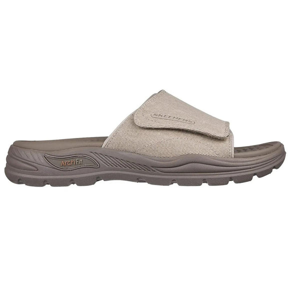 Sketchers Mens Kester Flip Flops Beige