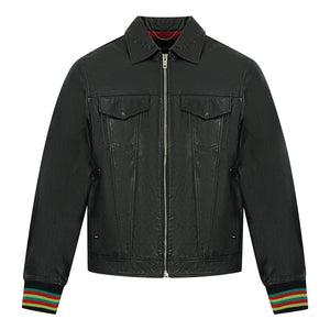 Diesel L Light Black Leather Jacket - Style Centre Wholesale