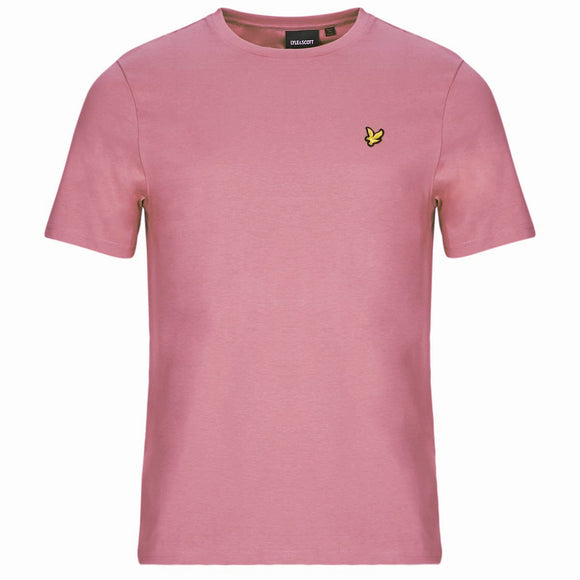 Lyle Scott Brand Chest Logo Palm Pink T Shirt