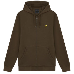 Lyle & Scott Branded Olive Zip-Up Hoodie