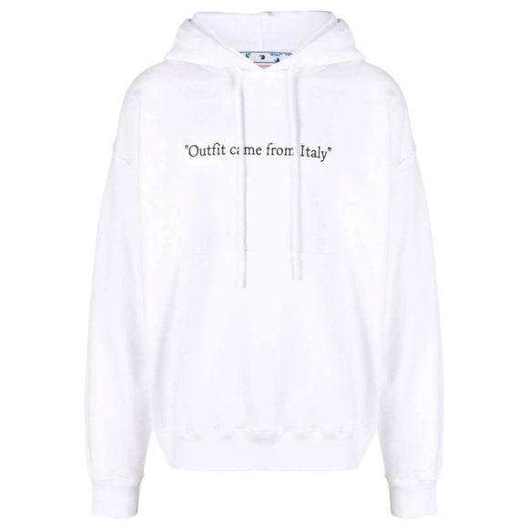 Off White Mens OMBB085C99FLE0070110 Hoodie White