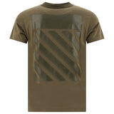 Off White Diag Tab Slim Fit Army Green T Shirt