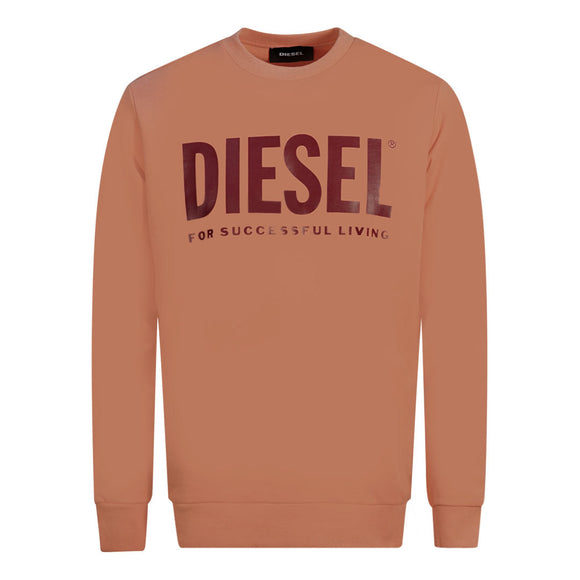 Diesel Mens S Division Logo 0Bawt 3Bb Sweater Pink