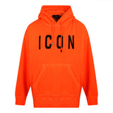 Dsquared2 Large Icon Print Orange Hoodie - Style Centre Wholesale