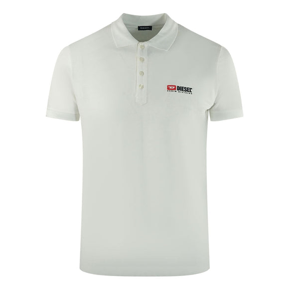 Diesel Mens T Weet Div 100 Polo Shirt White