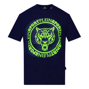 Plein Sport Scribble Layer Logo Navy Blue T-Shirt S