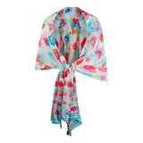 Inoa Womens Scarf White Floral 1947 Scarf White